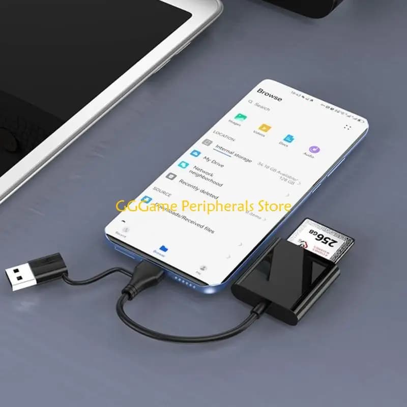 Lettore schede CFE Type B da 10 Gbps in alluminio U55B Lettore schede USB 3.2 Gen 2 da 10 Gbps