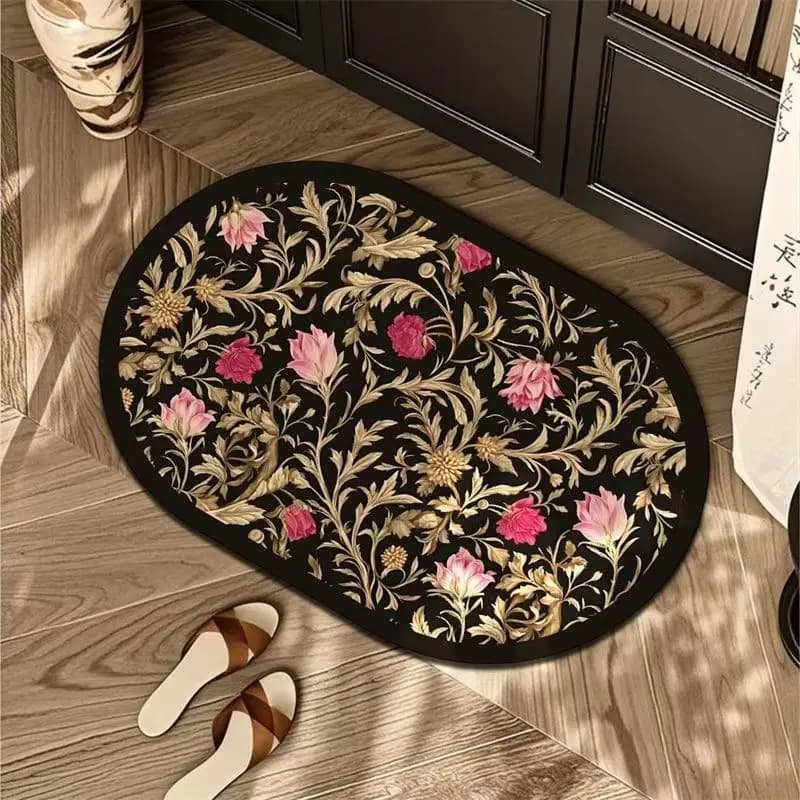Tappetino da bagno per doccia super assorbente Tappeto da bagno antiscivolo Tappeto da ingresso per cucina semplice Porta morbida Tappetino da bagno laterale per vasca da bagno Decorazioni per la casa