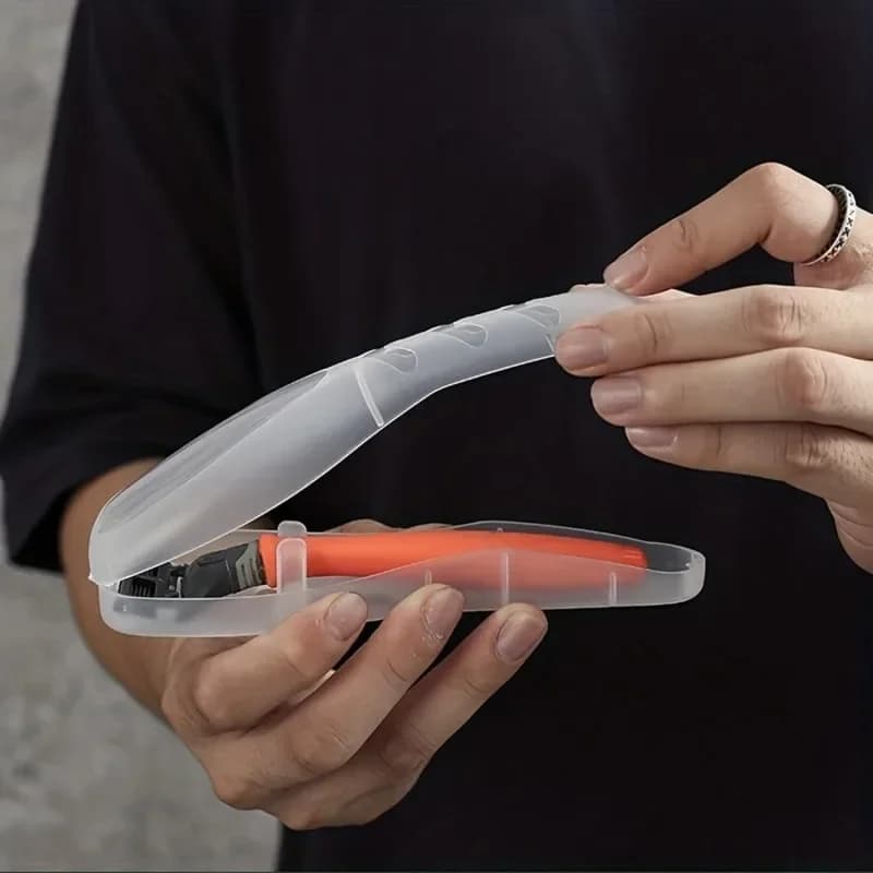1 pz Scatola di immagazzinaggio da viaggio per rasoio Custodia da trasporto trasparente antipolvere Scatola per cartucce per Gillette Razor Men Forniture giornaliere Organizzatore