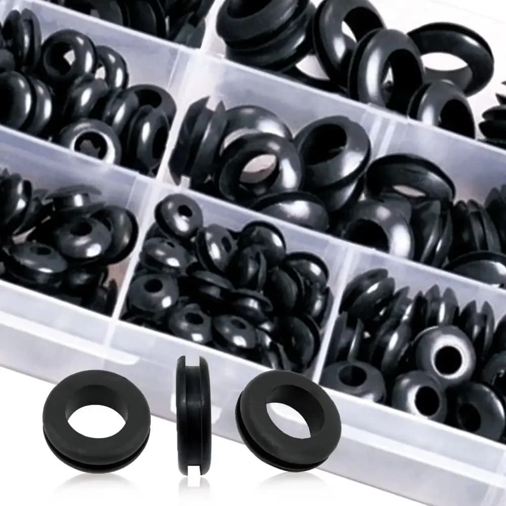Black & White Flat Washers Flat Ring Waterproof Gaskets Assortment Kit Universal Rubber Material Sealing Gaskets
