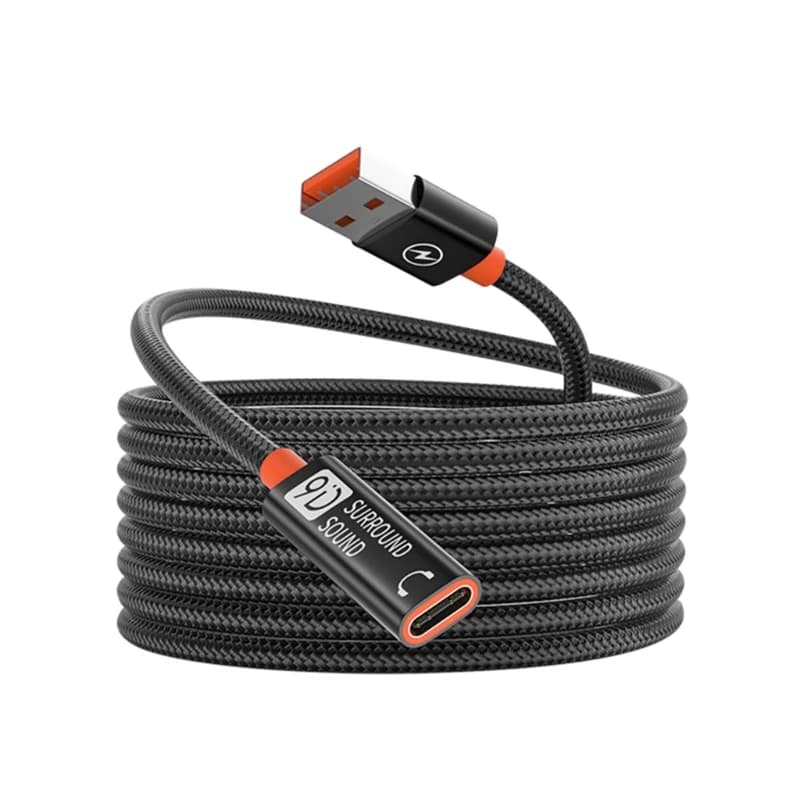 Cavo ricarica USB A maschio a tipo C femmina Cavo prolunga per trasferimento dati da 5 Gbps Filo intrecciato in nylon