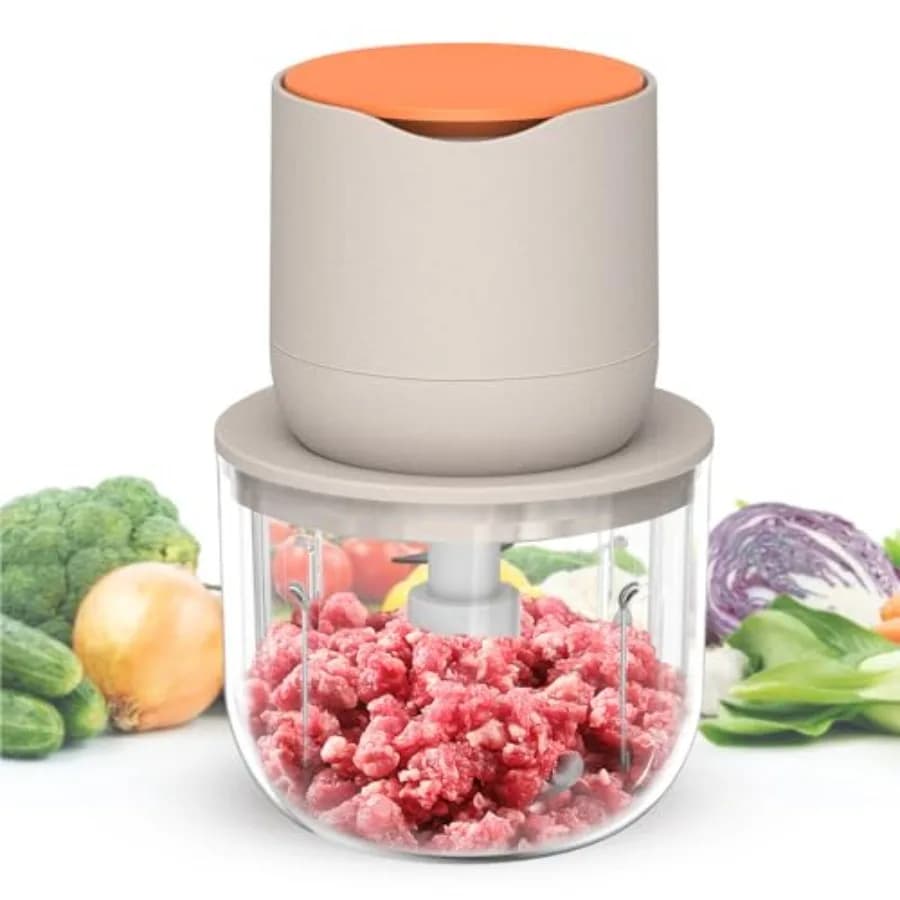 Tritatutto Elettrico per Carne, Cipolle, Verdure, Aglio, Alimenti Complementari, Frullatore per Carne, Processore Alimentare Elettrico Senza Fili