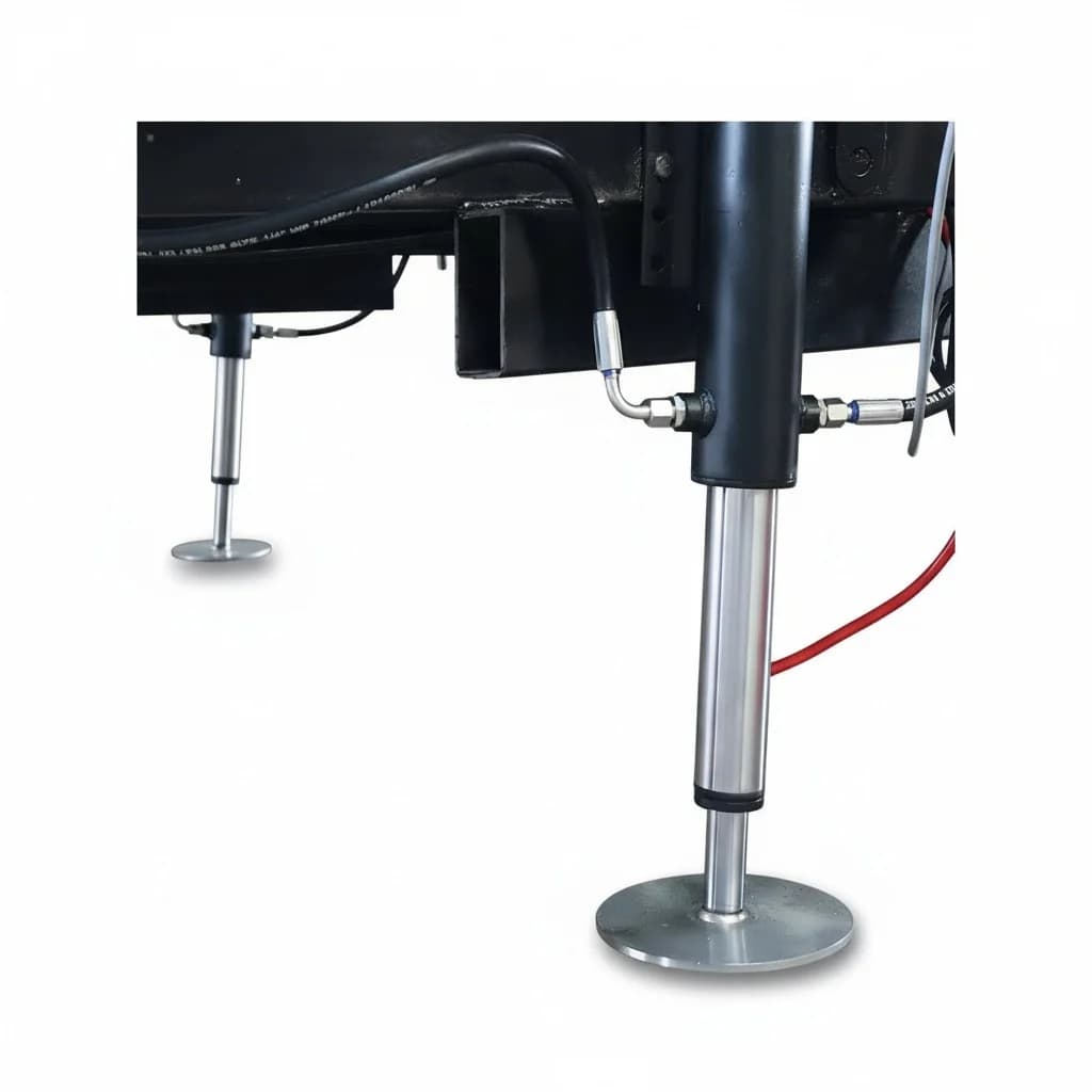 Sistema di Livellamento Automatico Idraulico, Gambe Stabilizzatrici in Acciaio da 3-20 Tonnellate per Camper, Martinetti Telescopici a Doppia Azione per Camper