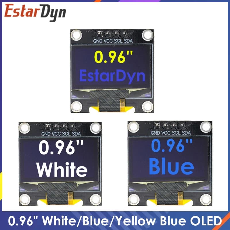 OLED Display Module IIC SPI 0,96 inch 7/4 white/blue/yellow blue/yellow SSD1306 12864 LCD Screen Card for Arduino