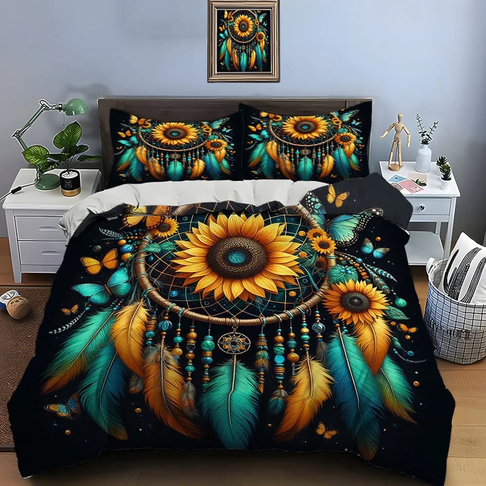10 dimensioni Fantasy Dream Catcher Stampa Set biancheria da letto Copripiumino 1 Copripiumino 2 federe Set biancheria da letto per adulti e bambini di lusso