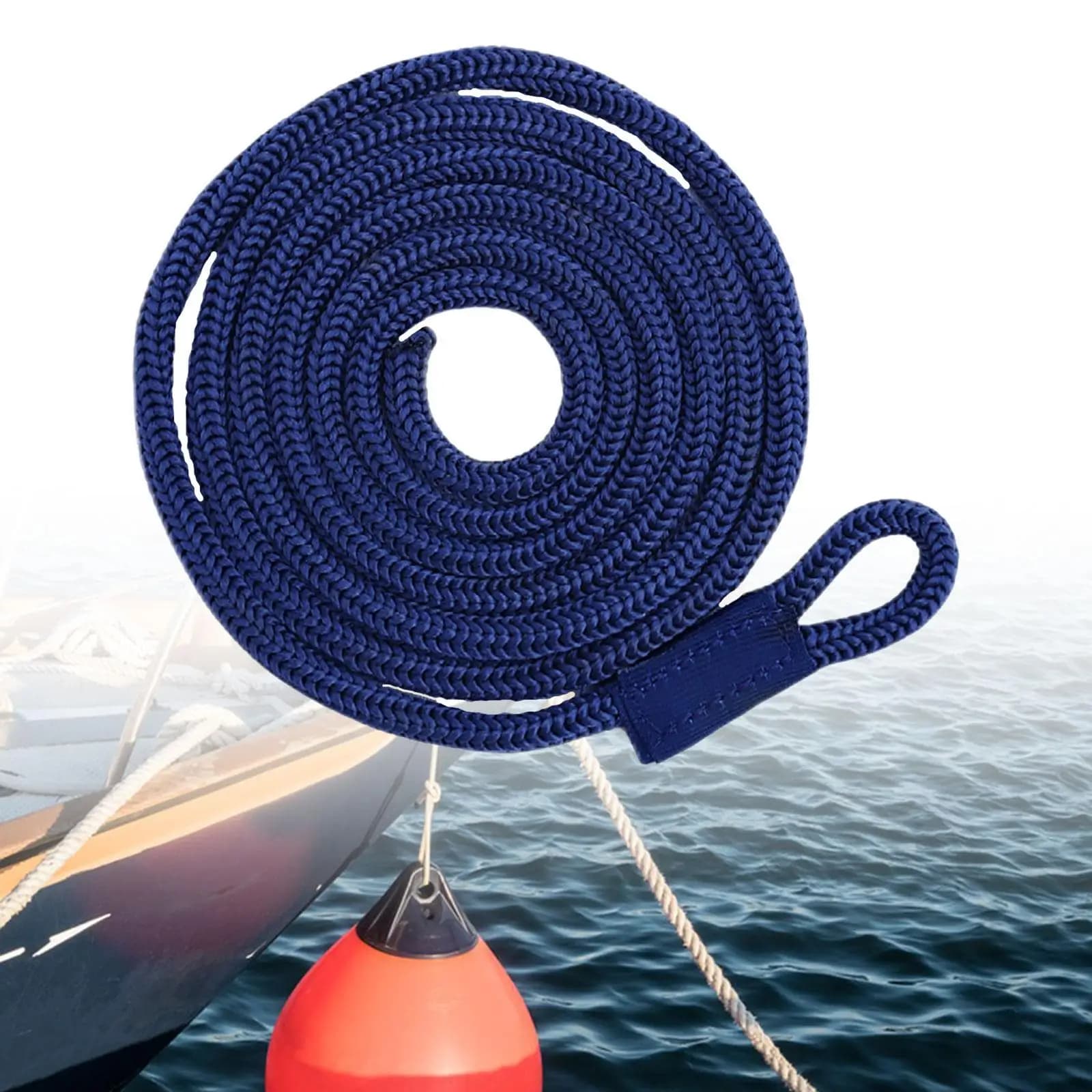 Boat Fender Lines Marine Grade PE Bumper Protection Rope Dock Hanger for Pontoon Sailboat Yacht