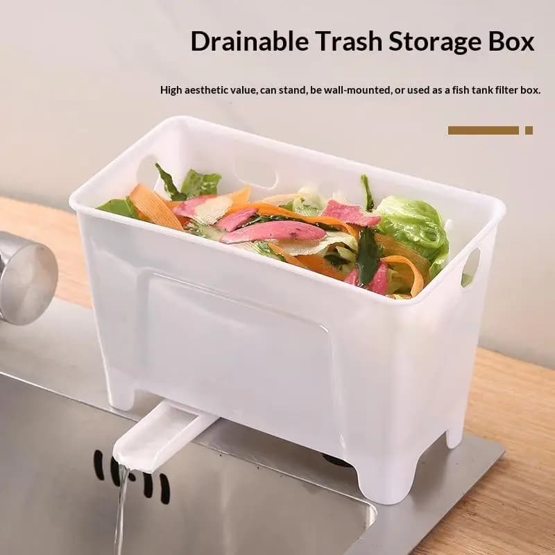 Cestino da Tavolo Mini per Rifiuti Domestici, Contenitore per Rifiuti da Cucina, Cestello per Scarico Lavello, Separazione Asciutto/Bagnato, Filtrazione Magica