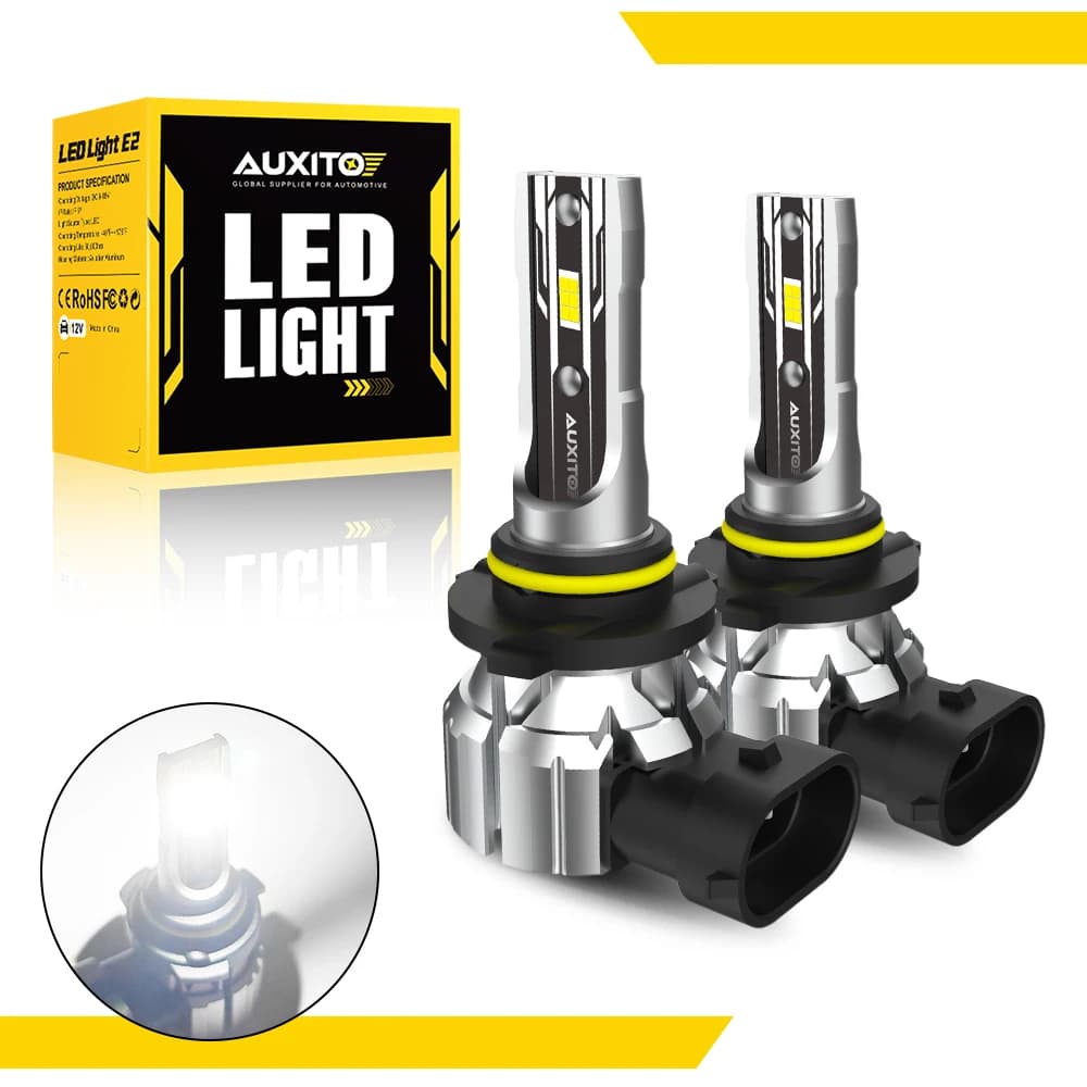 AUXITO 2 Pezzi 9006 HB4 H11 Luci Fendinebbia LED Senza Ventola 6500K Bianco 9005 HB3 H8 H9 Fari LED per Auto DRL Luce di Guida Impermeabile 12V