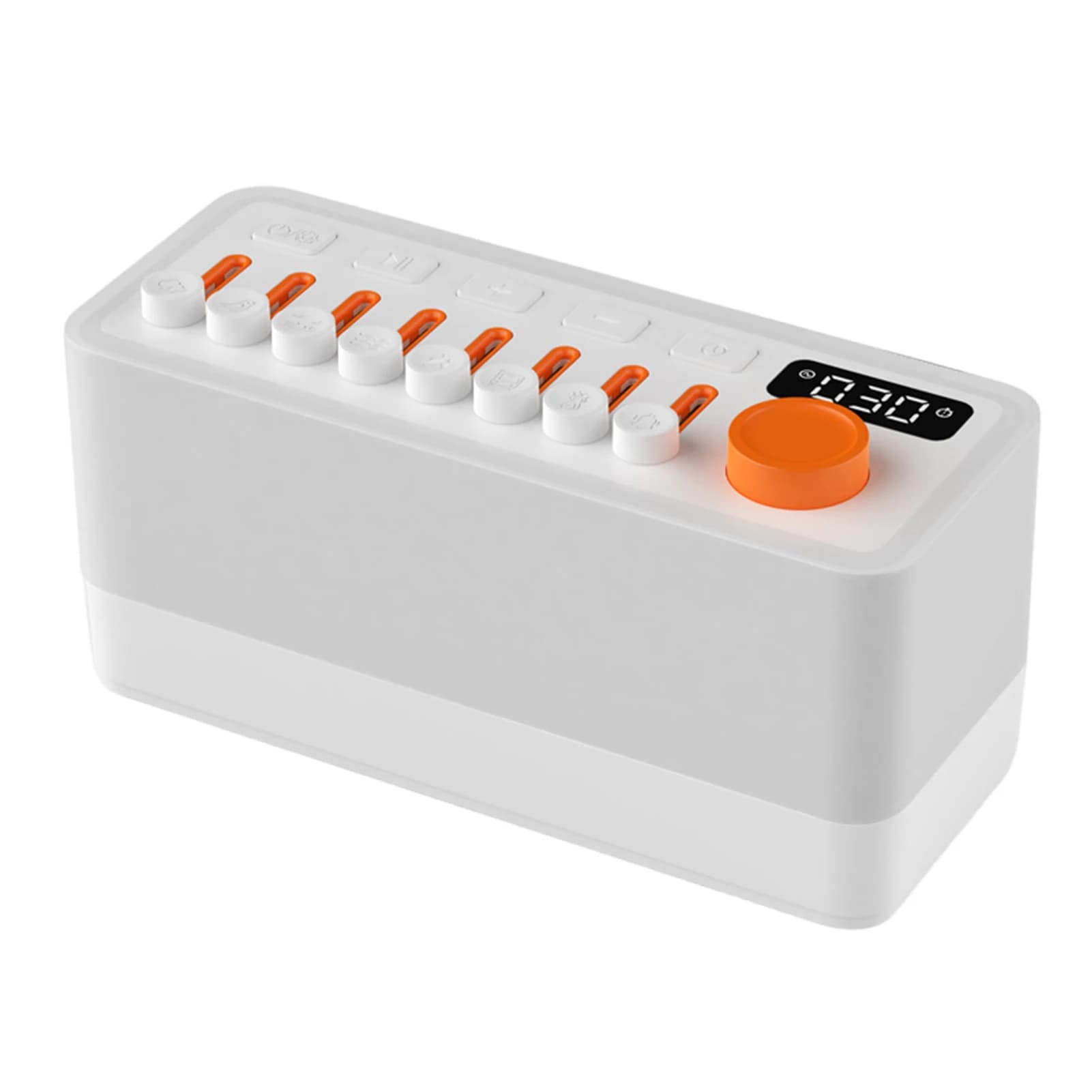 Altoparlante intelligente per l'aiuto al sonno Luce notturna RGB a 12 colori con 8 suoni naturali Rumore bianco Macchina per il sonno Altoparlante compatibile Bluetooth