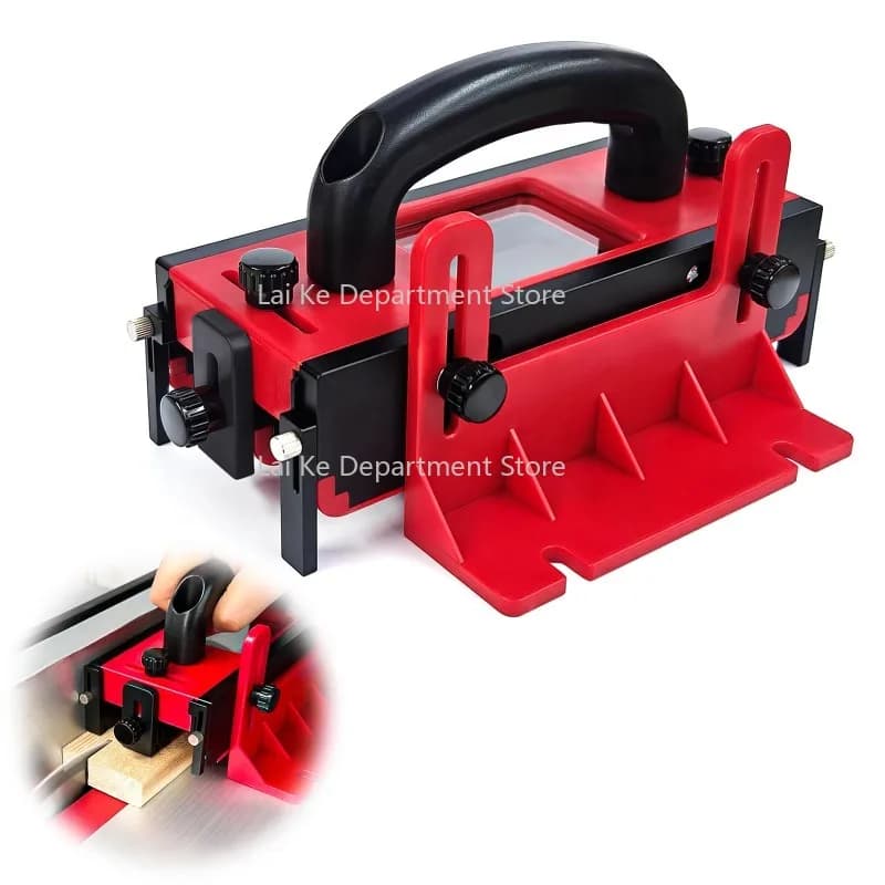 Sicurezza per la lavorazione del legno Manico a spinta rosso stile lungo Sega per legno Bastoncini per blocchi di spinta Sega da tavolo Strumenti per blocchi di spinta per la lavorazione del legno