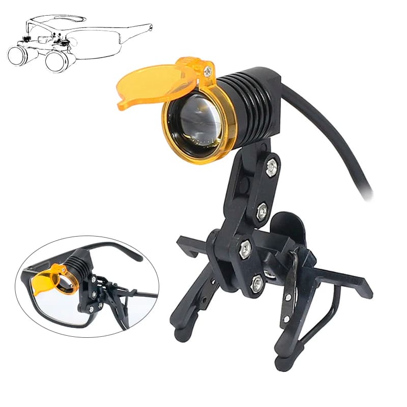 3W Led Dental Head Medical Oral Light For Eyewear With Yellow Filter