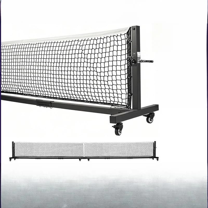 Roller mobile heavy-duty ball net high-quality steel frame adjustable mesh tension tear-resistant tennis net
