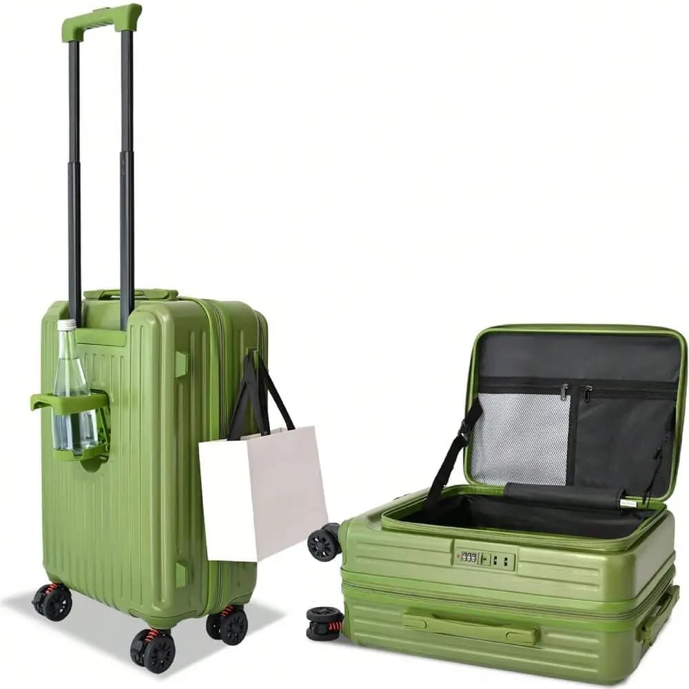 On Luggage 20 Inch Airline Approved, Carry On Suitcases With Wheels, Expandable Suitcase With YKK Zipper, Top Open Design Lugga