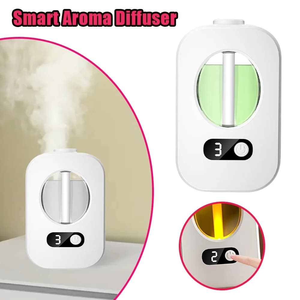 Diffusore di aromi intelligente ricaricabile con spruzzatore automatico, umidificatore, deodorante per ambienti domestici e igienici, olio profumato