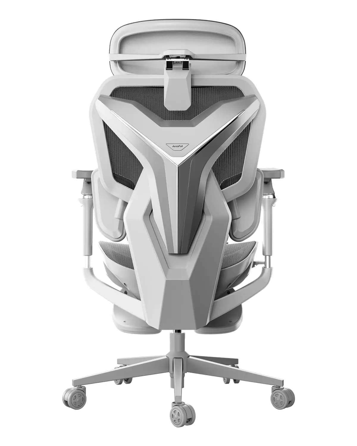 Sedia da Gaming Ergonomica per Ufficio con Supporto Lombare a 3 Zone e Rotazione a 360° ° Rete per Braccioli 140 ° Poggiapiedi Reclinabile con Schienale Staccabile Bianco, Personalizzabile