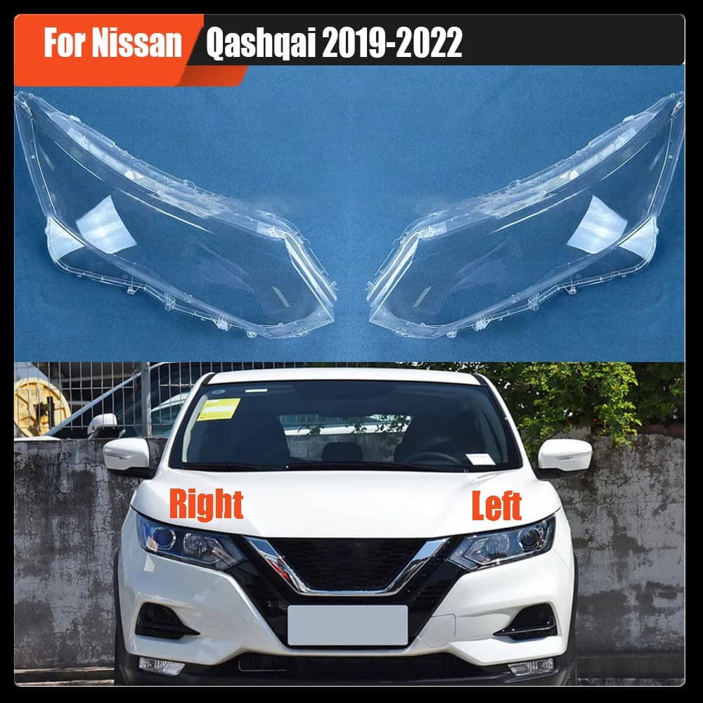 For Nissan Qashqai 2019 2020 2021 2022 Low Transparent Headlight Cover Lampshade Shell Headlamp Housing Durable Lens Plexiglass