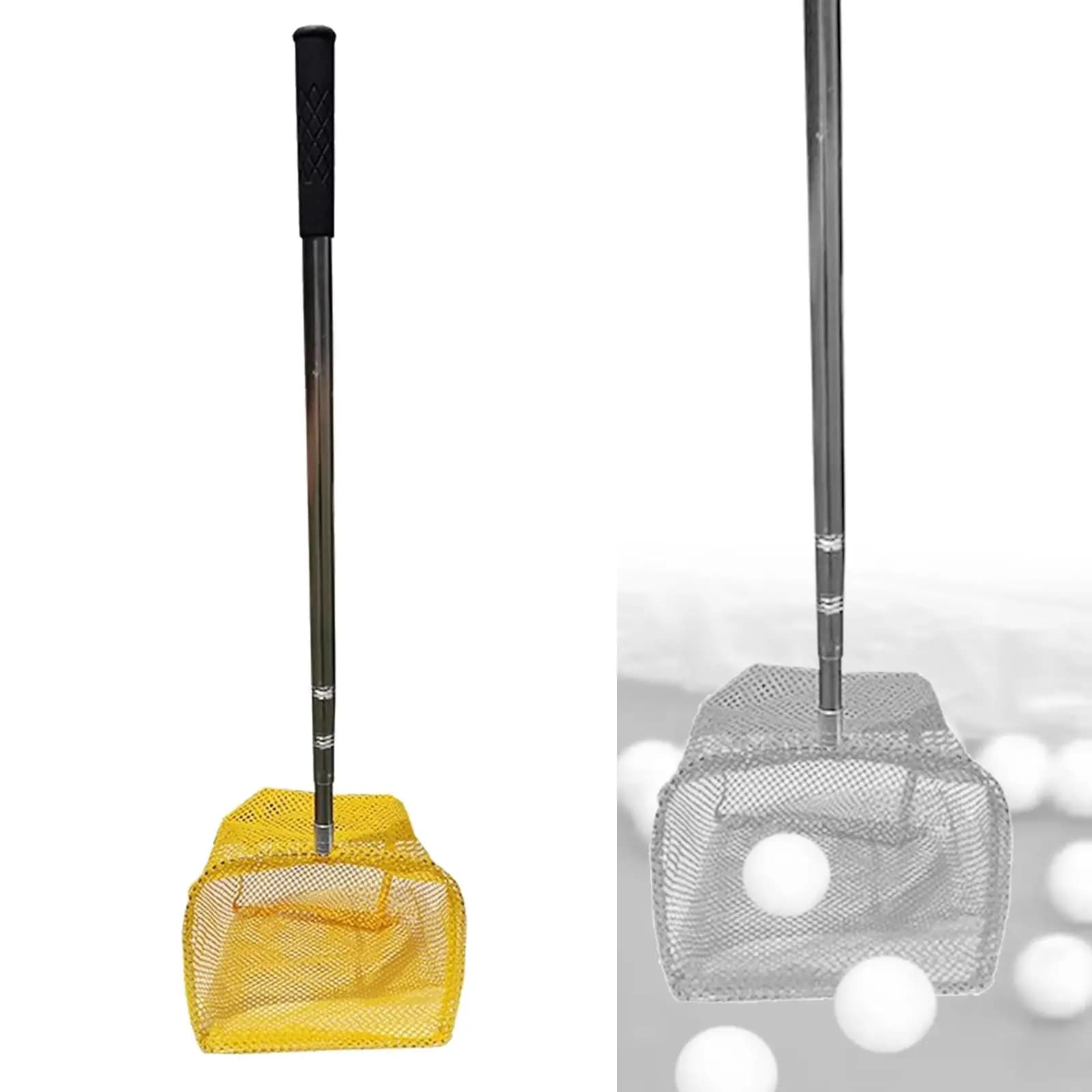 Stainless Steel Handle Table Tennis Ball Collector Telescopic Scoop Net for Table Tennis Training Equipment