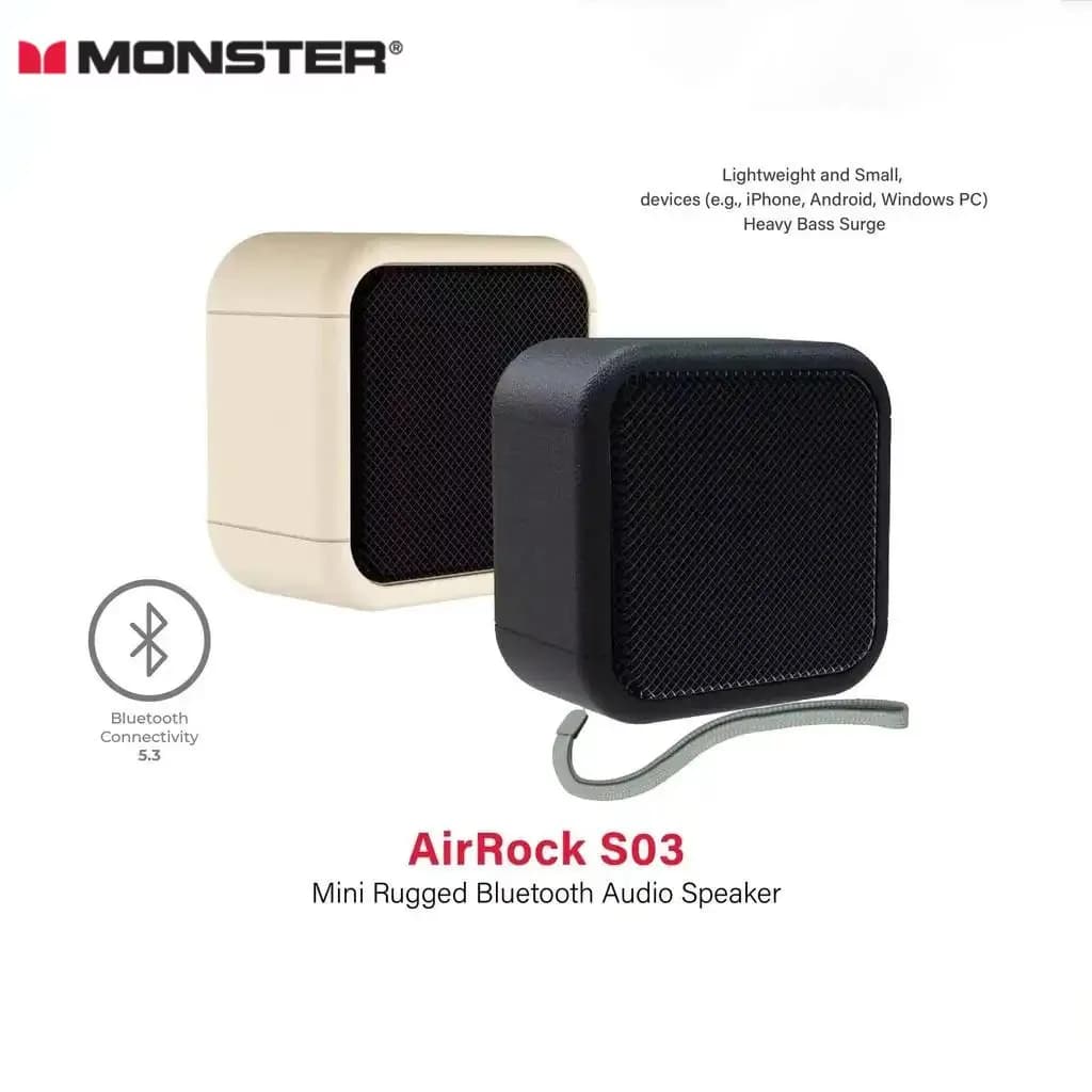 Monster S03 Wireless Bluetooth Speaker TF Card 3D Stereo Music Player Sound Outdoor Waterproof Speakers High-Quality
