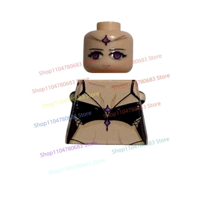 MOC Minifigure Sexy Swimsuit Girl Building Blocks Assembly Model Anime Cartoon Toy Decor Collection Holiday Gift