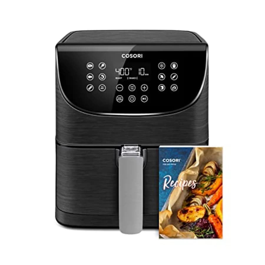 Friggitrice ad Aria 5.8QT Pro Gen 2 con Prestazioni Stabili, Design Elegante, Nera, 13 Funzioni One-Touch, Oltre 100 Ricette Online, 1100 Ricette Online, Lavabile in Lavastoviglie