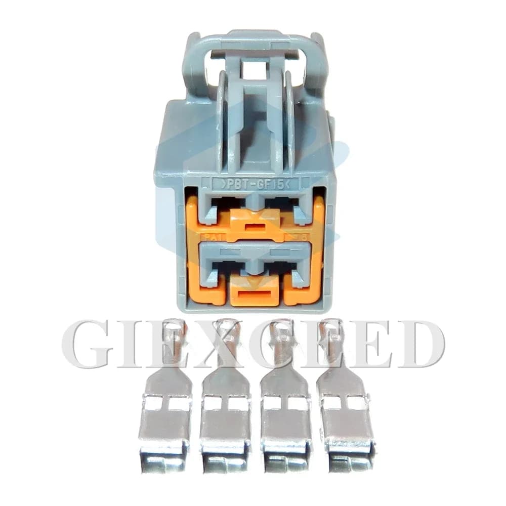1 Set 4 Pin 2.8 Serie Grigio Non Sigillato Connettore del Cavo Automobile AC Assemblaggio Custodia In Plastica Presa di Cablaggio 7283-6446-40