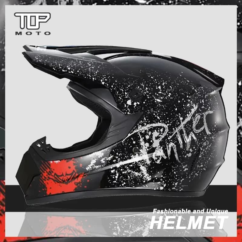 Casco integrale Moto Bambino Caschi per bambini Motocross Off-road Casco Moto Occhiali fuoristrada Guanti protettivi Ciclismo Casque