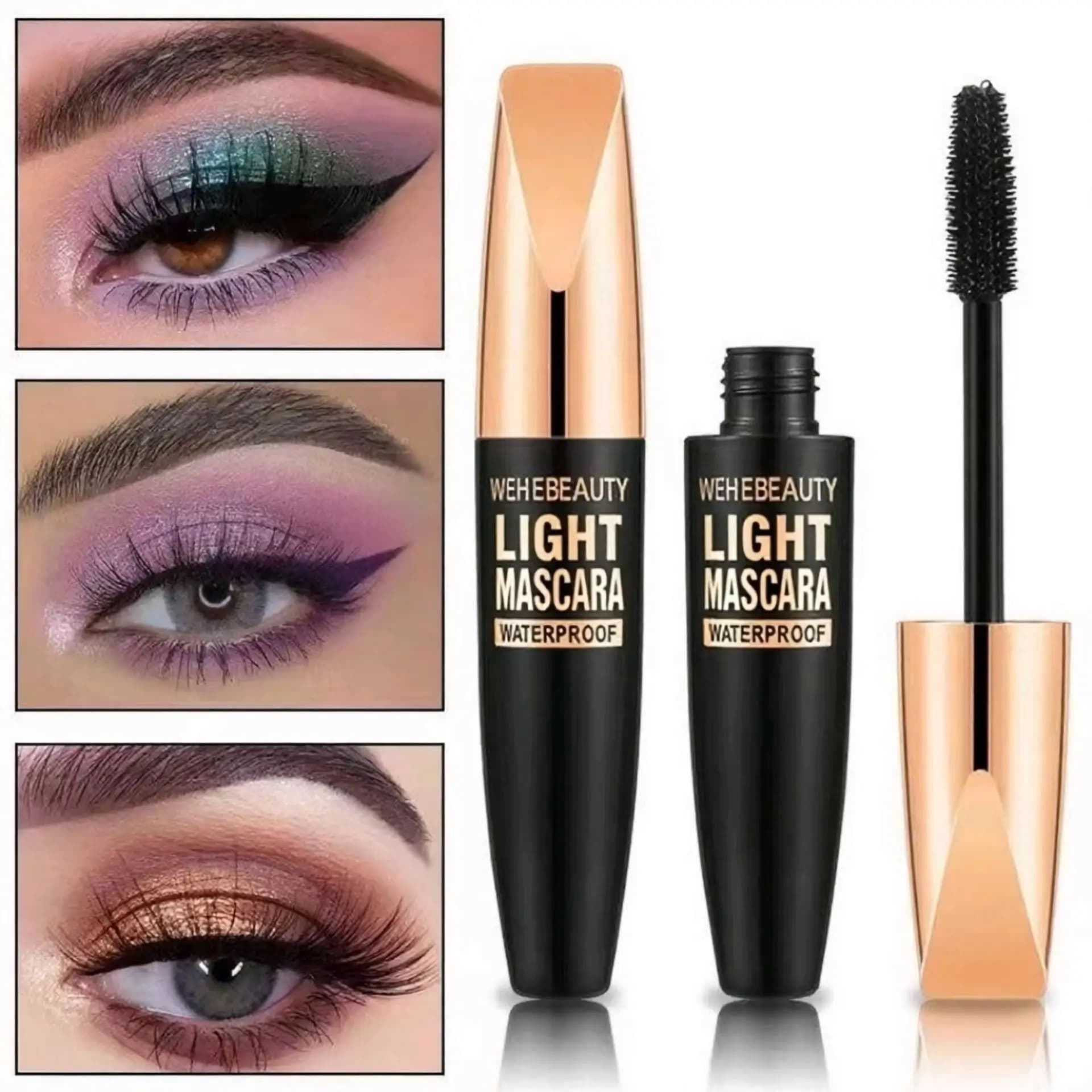 Mascara Nero 5D Impermeabile per Allungare le Ciglia, Extension in Fibra di Seta, Trucco Occhi per Donne, Cosmetico Coreano