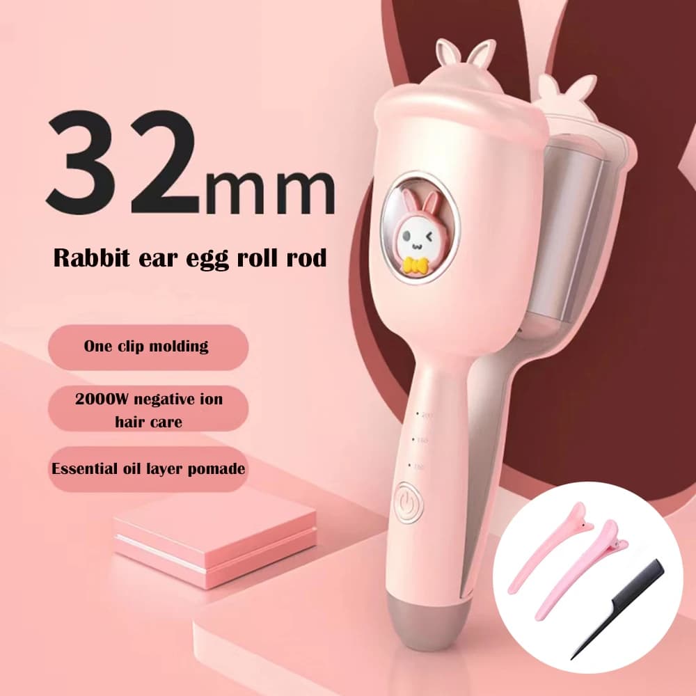 New 32mm Bigodini for Corrugated Hair Iron Curly Hair Sweater Wave Instruments for Durable Sketching Egg Roll Head Waver Styler Bacchetta