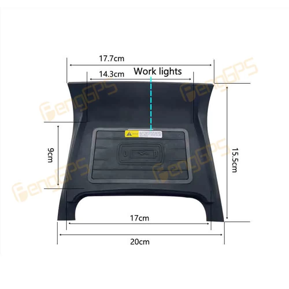 Caricabatterie wireless per auto dedicato 15W Console centrale Pannello di ricarica rapido per telefono per interni Land Rover Discovery Sport 2016-2019