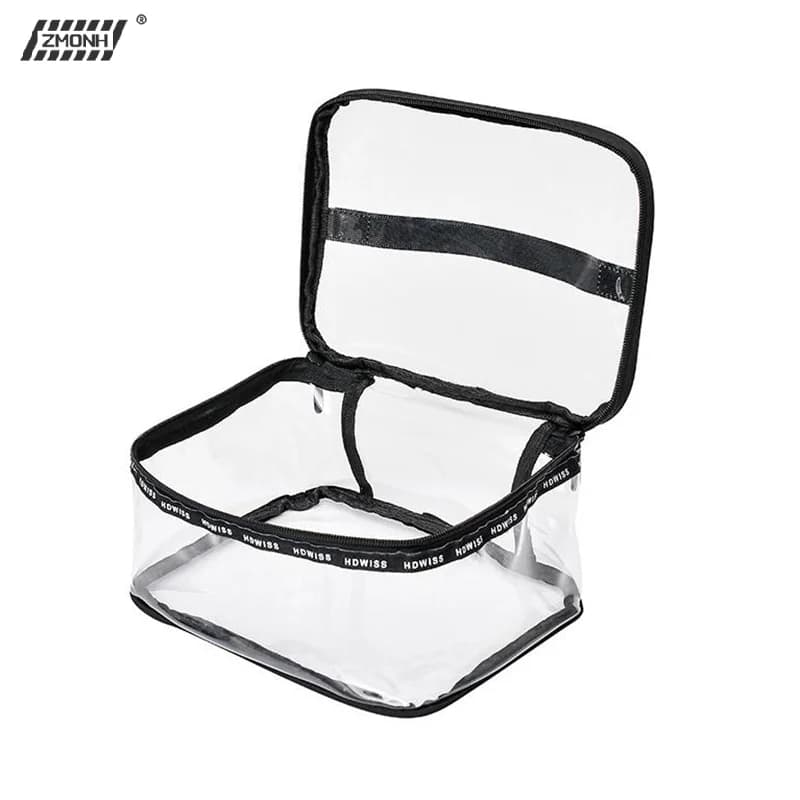 [H]Clear Transparent PVC Travel Cosmetic Makeup Toiletry Wash Bag Pouch Zipper Bag