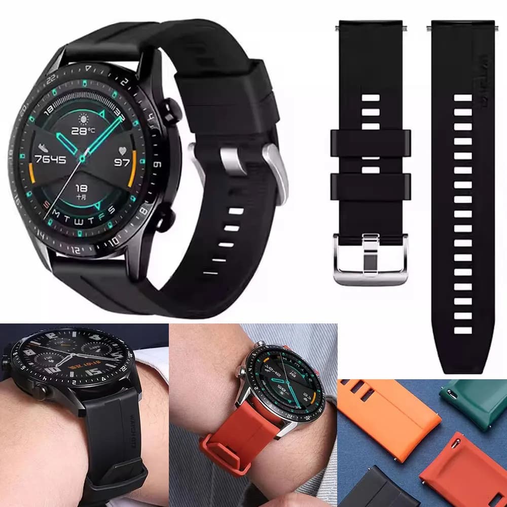 Cinturino sportivo per Samsung Galaxy watch 5/pro/4/6/classic/Active 2 Silicone 20mm 22mm bracciale huawei watch gt 4-3-pro-2 cinturino