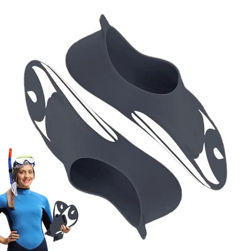 Swimming Training Fins Flipper Floating Fins Freediving Equipment Snorkeling Covered Short Fins For Swimming Training Fins