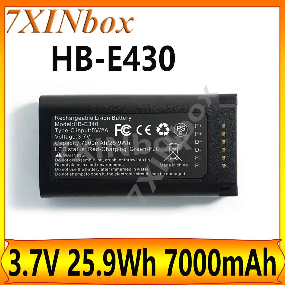 7XINbox HB-E430 3.7V 25.9Wh 7000mAh Batteria di ricambio per campanello video di sicurezza eufy serie E340