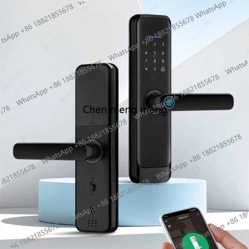 Serratura intelligente per porta in legno, con impronta digitale, cambio password gratuito, per casa e appartamento (modello Tongtong)