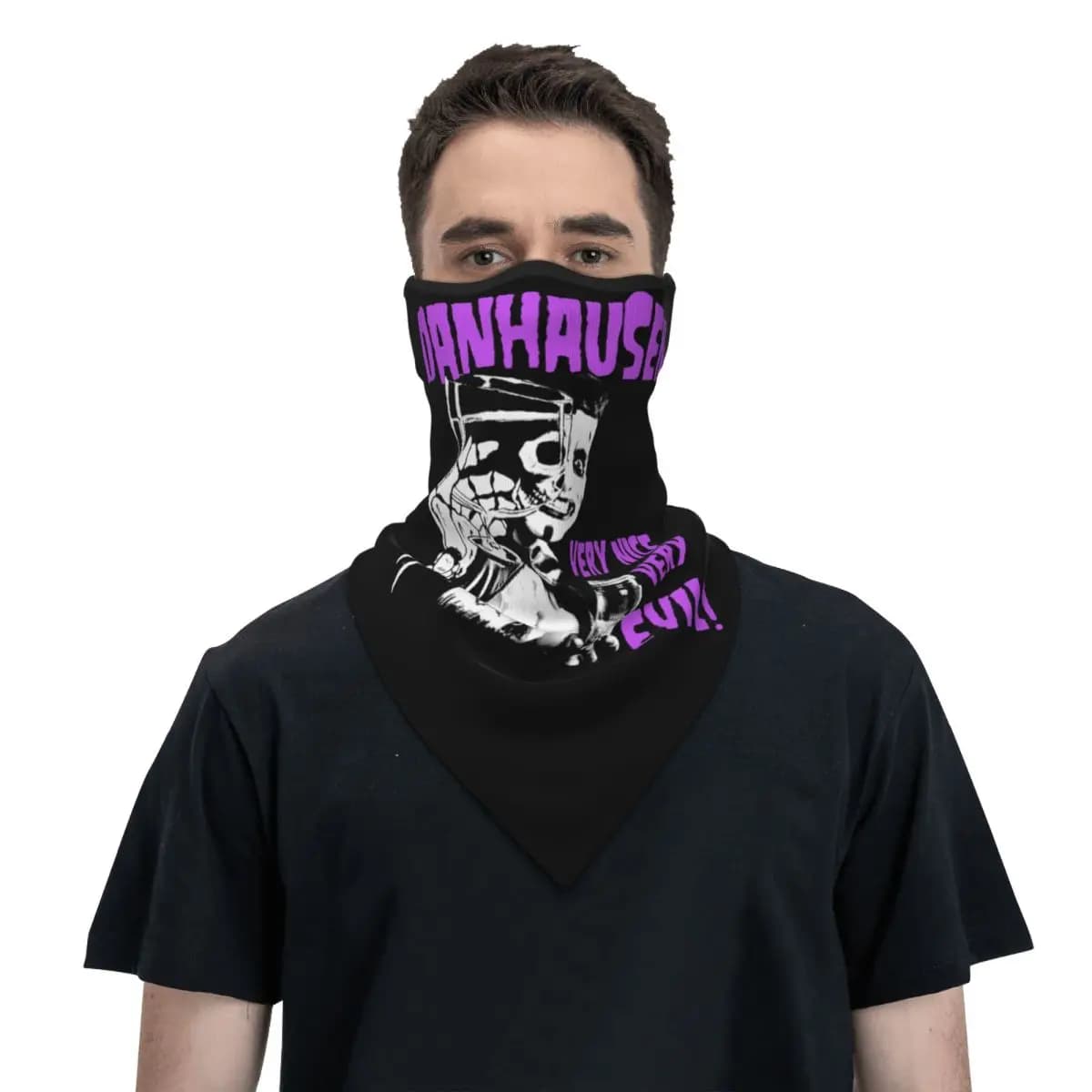 Misfits Horror Punk Rock Band Bandana Ghetta per il collo Scaldacollo invernale Sciarpa avvolgente antivento da donna per maschera da escursionismo