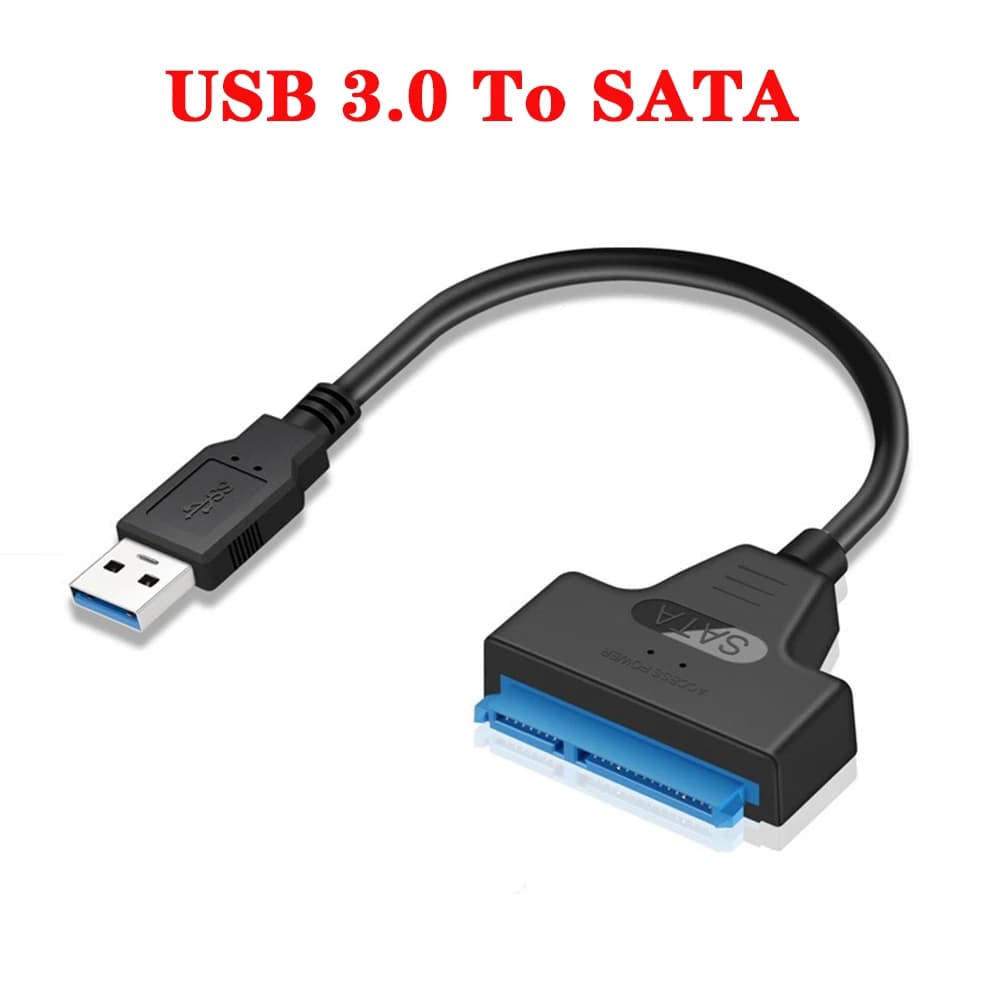 Cavo adattatore per disco rigido SATA a USB Cavo da USB 3.0 a SATA fino a 6 Gbps per adattatore per disco rigido SSD HDD esterno da 2,5 3,5 pollici