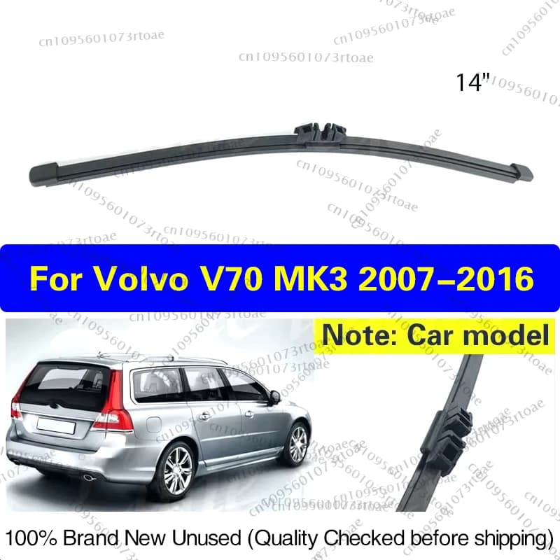 Per Volvo V70 MK3 2007 2008 2009 2010 2011 2012 2013 2014 2015 2016 14 "Auto Parabrezza Posteriore Parabrezza Finestra Pulita Spazzola Tergicristallo
