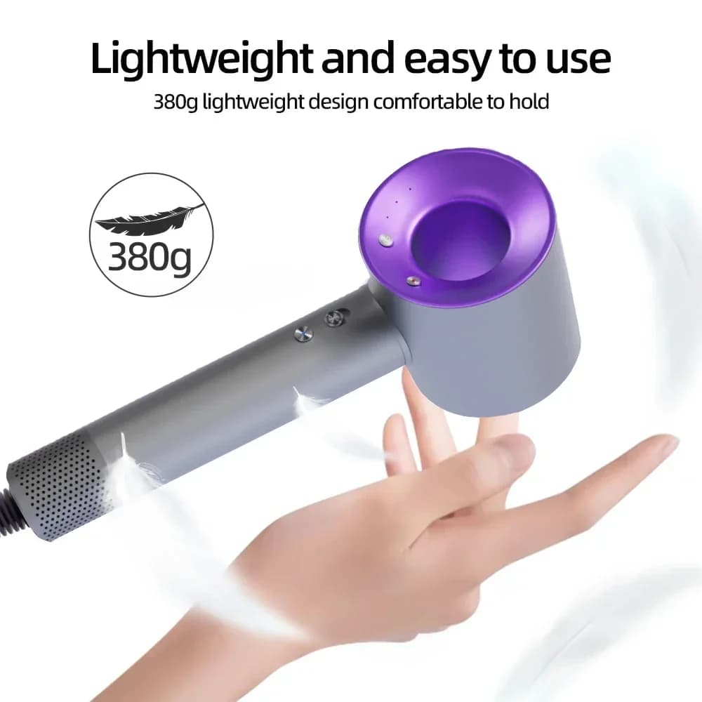 Lama-free hair care for negative ions Silent at high speed and fast drying, portable, suitable for travel dryer at home