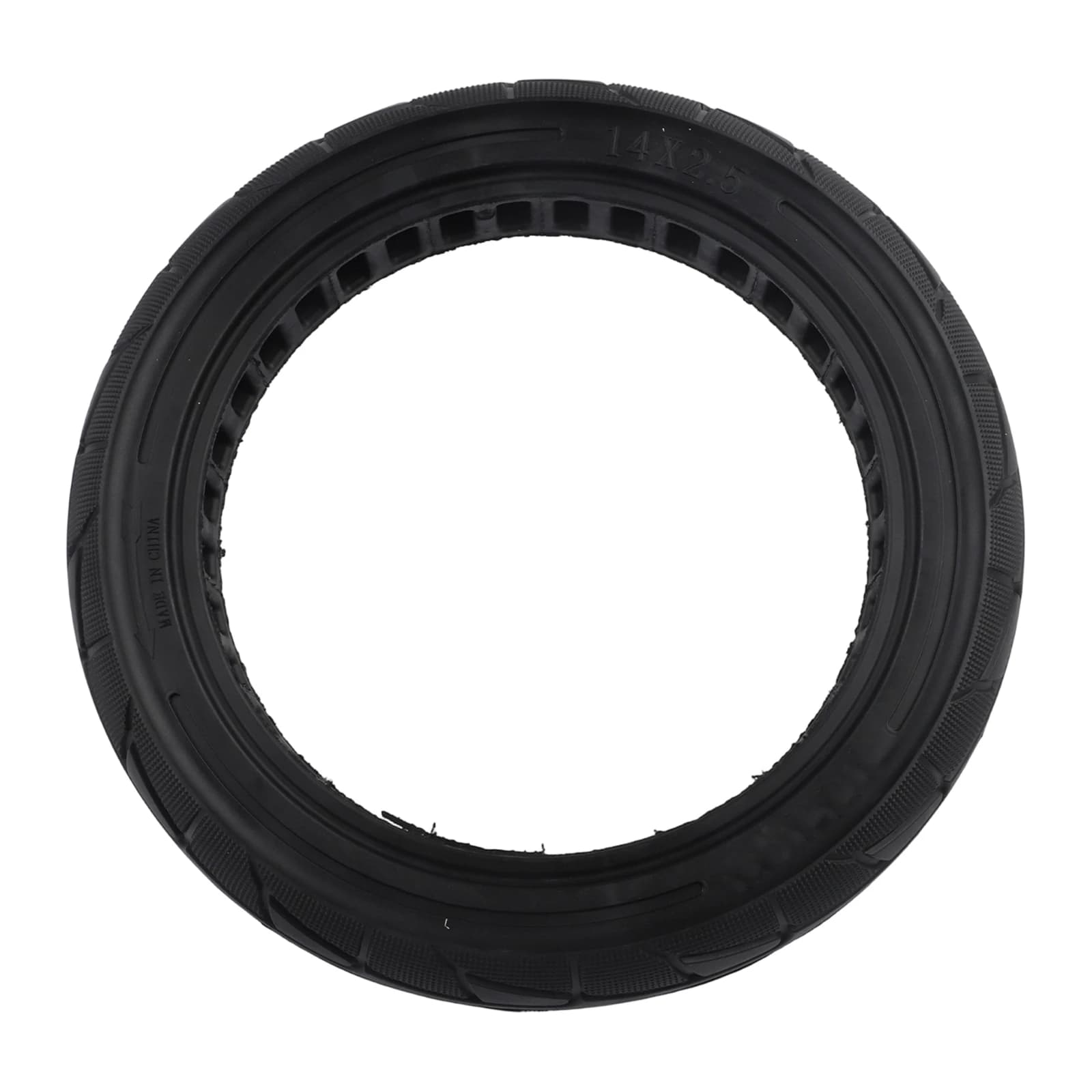 Pneumatico Solido 14x2.50 (2.50-10 Pollici) Antiforatura in Gomma per Veicoli Elettrici, Scooter e Bici - Ricambio Senza Gonfiaggio