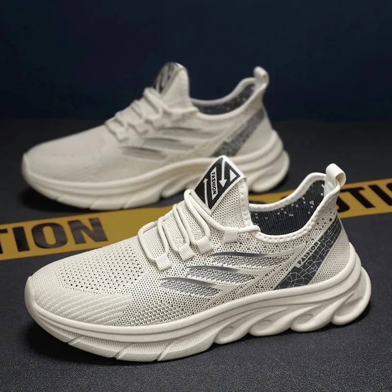 Scarpe da corsa da uomo in rete traspirante, leggere, antiscivolo, con plateau, casual, da passeggio.