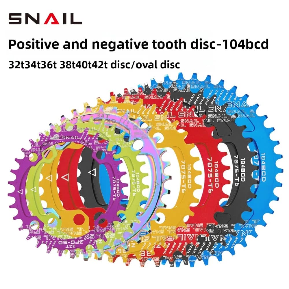 Corona 104BCD Rotonda 30t 32t 34t 36t 38 Denti Narrow & Wide Ultraleggera per MTB Mountain Bike 104 BCD