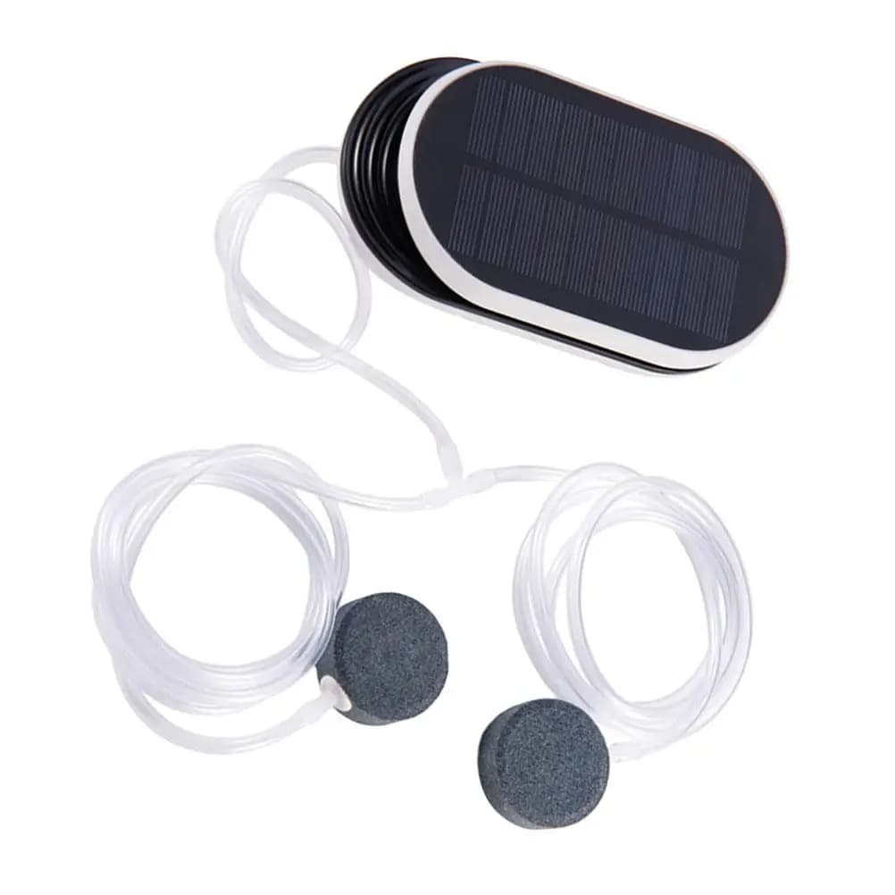 Pompa Solare Aeratore per Laghetto, Kit Portatile con Pannello a Bolle d'Aria, Nucleo in Rame Puro, Plastica Resistente per Pesca