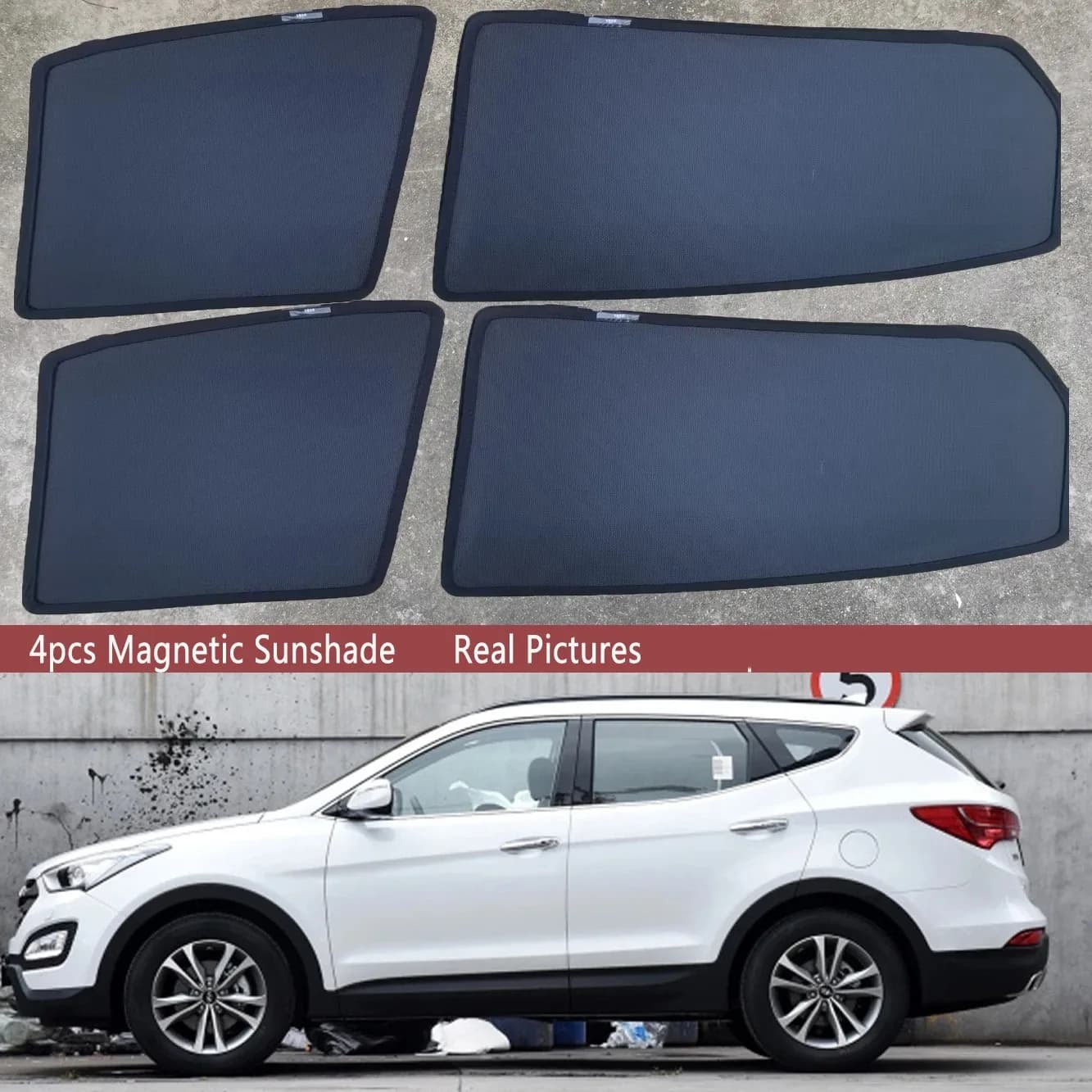 Parasole Magnetico per Auto, Tenda Parasole per Parabrezza, Accessori per Hyundai Santafe DM 2012 - 2018 Santa Fe IX45
