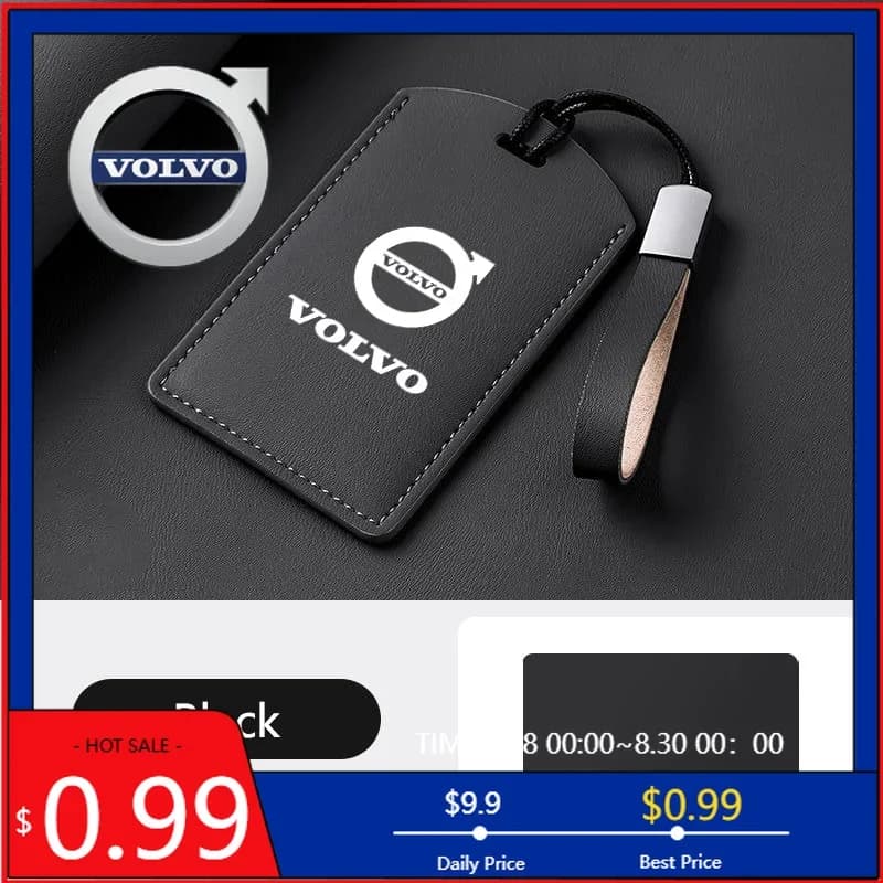 Custodia Protettiva Universale in Pelle per Chiave Auto Smart NFC, Porta Carte e Chiavi per Volvo EM90 EX30 2024 Polestar