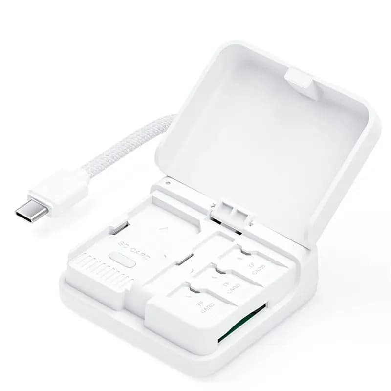 NEW HOT In Stock-High-Speed Multi-Function Type-C Flash Transfer Card Reader Mini Adapter Box Universal For SD TF Card Phones Co