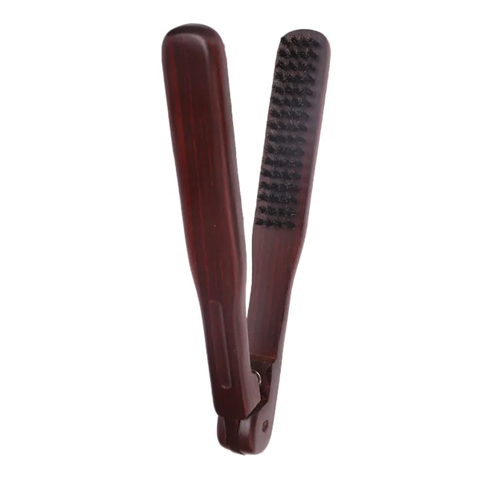 Smooth for Hair, Double Sided Wood Brush with Antistatic Seeds, Portable with Ergonomic Handle for Salon and Travel