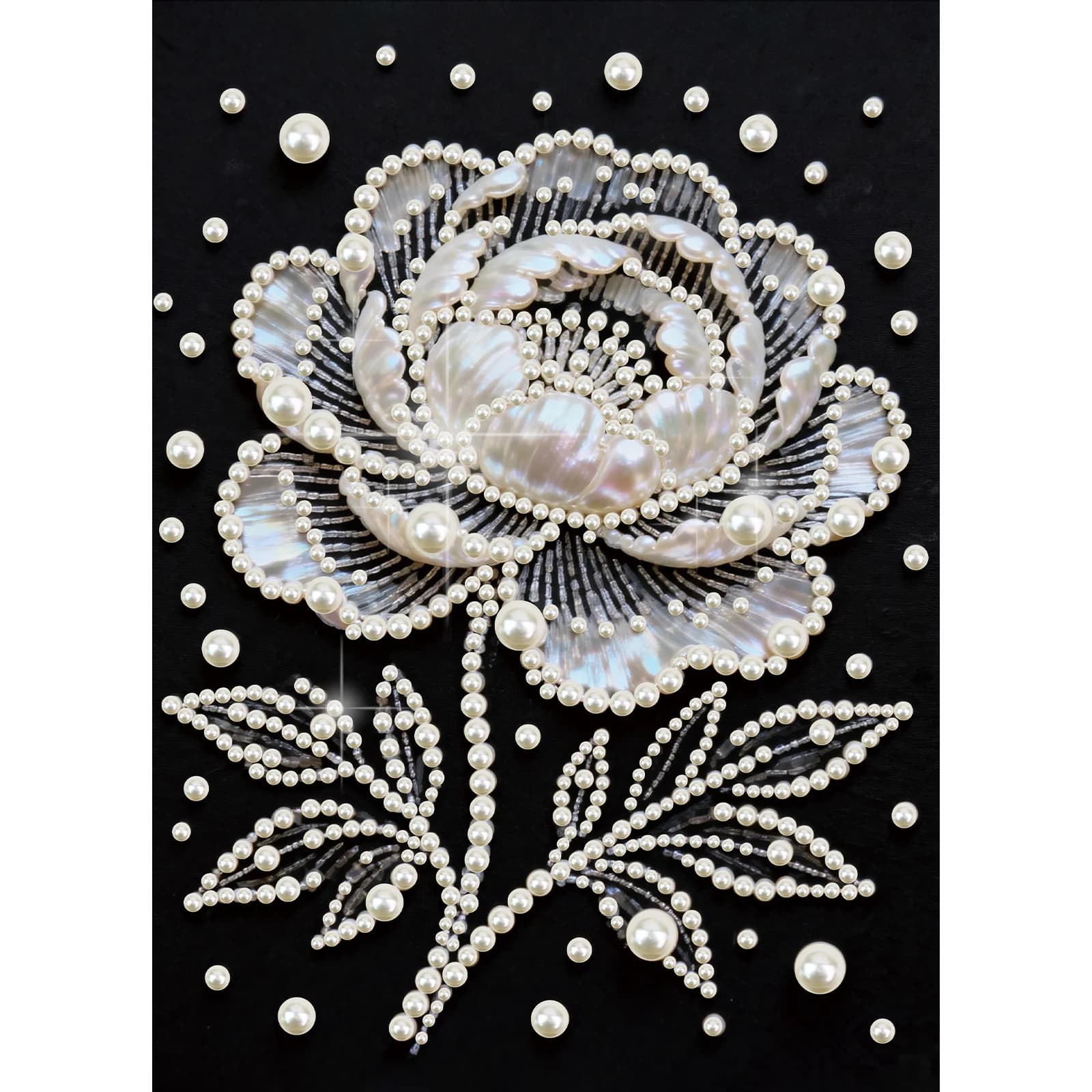 Kit di pittura artistica fai-da-te con perle e diamanti per adulti e principianti, splendido dipinto di rose scintillanti, decorazione da parete fatta a mano, regalo artigianale.