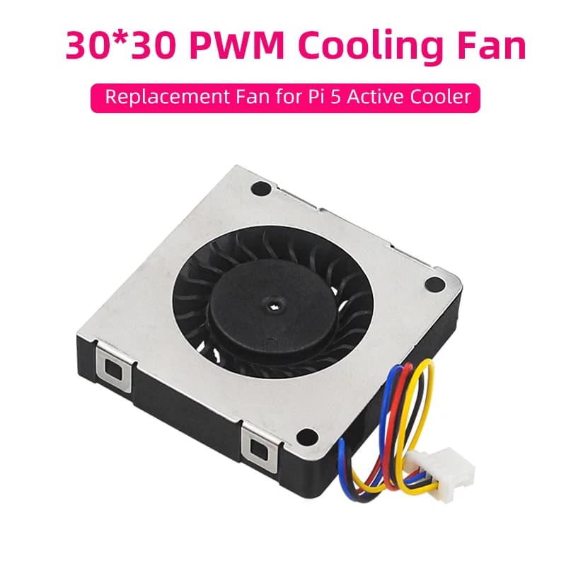 Raspberry Pi 5 PWM Cooling Fan 30x30x7 spare fan module for aerator for active cooling device Raspberry Pi