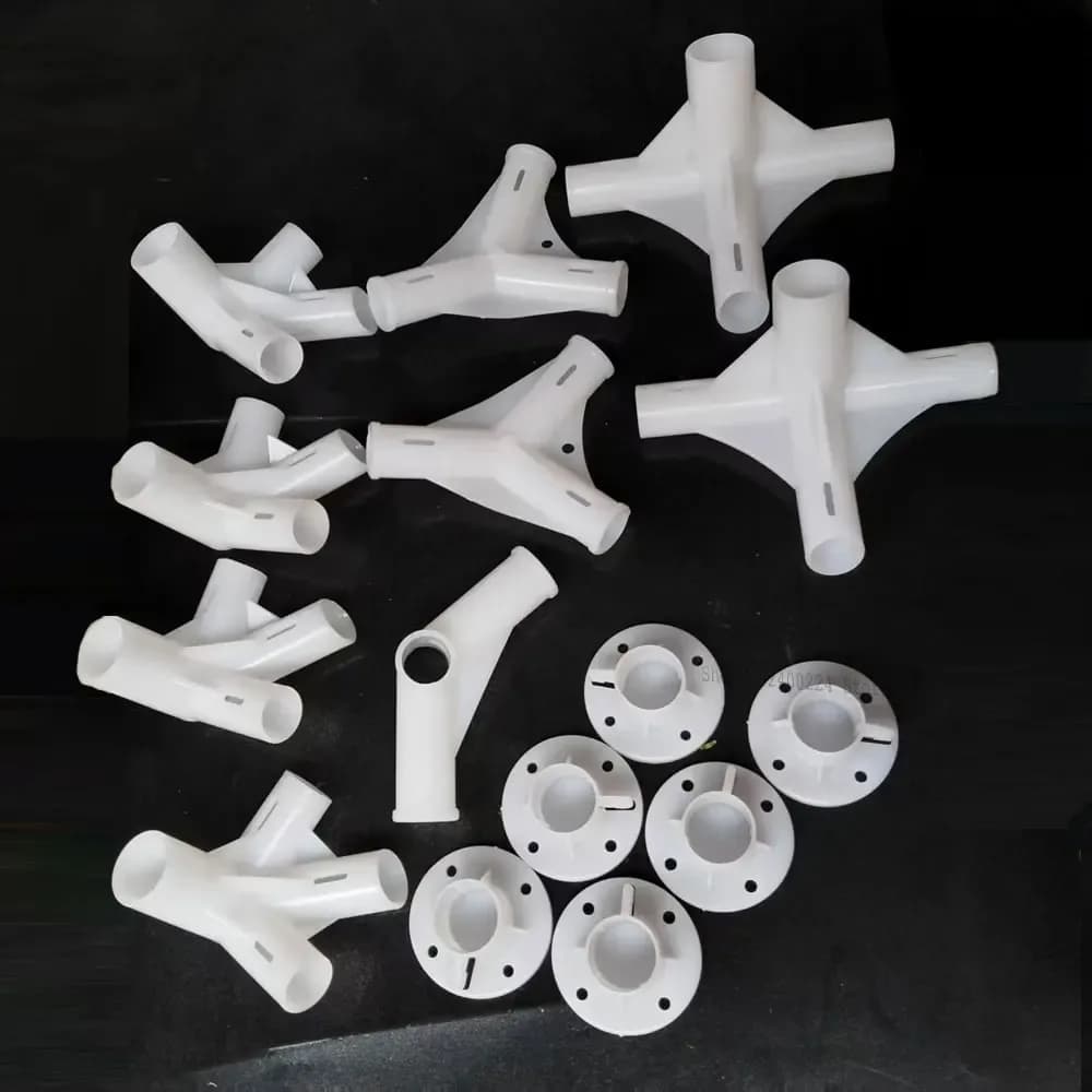 15pcs Plastic Spare Parts For 3x6m Gazebo Awning Tent Feet Corner Center Connector 25/19mm Tent Connector Outdoor Camping Tool