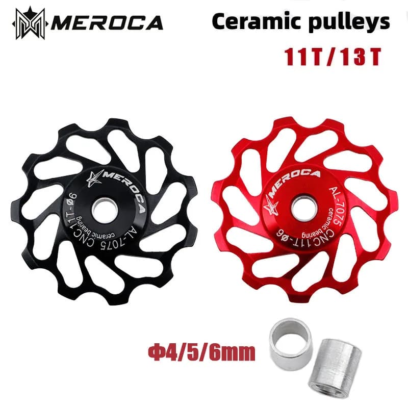 11/13T Deragliatore Posteriore Della Bicicletta 9v 10v 11v Ceramica Pulegge Mtb Pulegge Ruota Cuscinetto In Ceramica Strada Mountain Bike Rullo